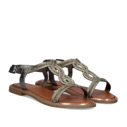 Mulher Exe Shoes Sandálias Planas*Sandalia Plana P3300-362 Pewter