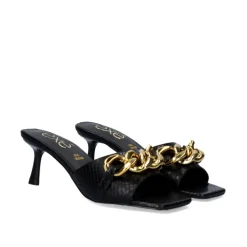 Mulher Exe Shoes Sandálias De Salto*Sandalia Salto Baixo Betta-300 Preto