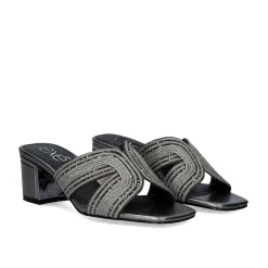 Mulher Exe Shoes Sandálias De Salto*Sandalia Salto Baixo De Isabel-590 Pewter