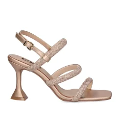 Mulher Exe Shoes Sandálias*Sandalia 23V Exe Bianca-760 Strass Ouro Rosa